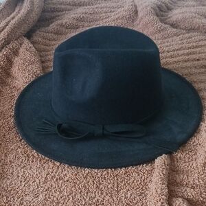 Elegant Black Women's Fedora Hat Felt